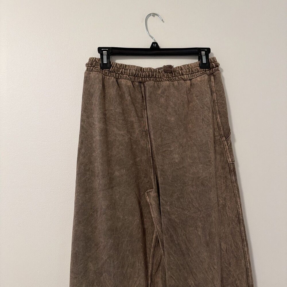Three Bird Nest Brown Lounge Pants Wide Leg Relaxed NWOT - Small - Picture 5 of 11